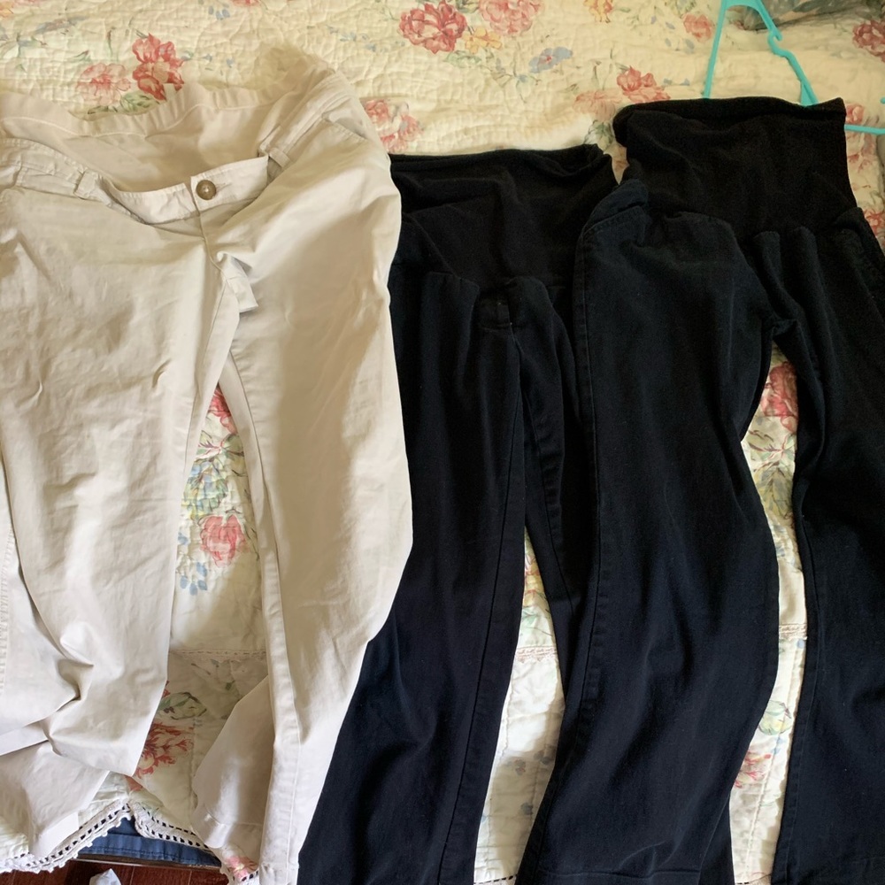 Bundle of small maternity slacks